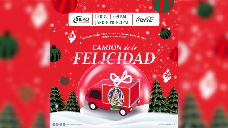 Llegará el camión Coca-Cola de la Felicidad a Silao; estará en el jardín principal